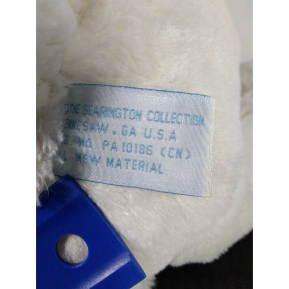 Bearington Collection Personalized Name "Cooper" 17" White/Blue Rabbit plushie - Picture 12 of 12